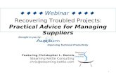 Webinar     Recovering Troubled Projects:  Practical Advice for Managing Suppliers