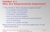 Sidebar 4.1  Why Are Requirements Important?