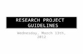 RESEARCH PROJECT   GUIDELINES