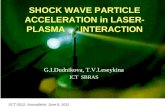 SHOCK WAVE PARTICLE ACCELERATION in LASER-PLASMA      INTERACTION