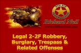 Legal 2-2F Robbery, Burglary, Trespass & Related Offenses