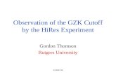 Observation of the GZK Cutoff by the HiRes Experiment