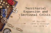 Territorial Expansion and Sectional Crisis