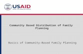 Community Based Distribution of Family  Planning