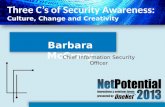 Three C’s of  Security Awareness: Culture, Change and Creativity