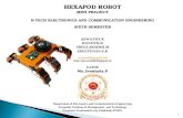 Hexapod Robot MINI PROJECT B-TECH ELECTRONICS AND COMMUNICATION ENGINEERING SIXTH SEMESTER