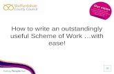 How to write an outstandingly useful Scheme of Work …with ease!