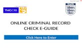 ONLINE CRIMINAL RECORD  CHECK E-GUIDE