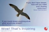 If you don’t have dream, how will you make your dreams come true? Oscar Hammerstein