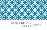 User Friendly Budget