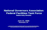 National Governors Association  Federal Facilities Task Force States-Only Session