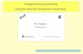 Programming and planning using the SACSA Companion Documents