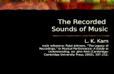 The Recorded  Sounds of Music