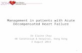 Management in patients with Acute Decompensated Heart  Failure