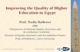 Improving the Quality of Higher Education in Egypt