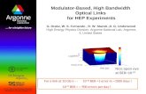 Modulator-Based, High Bandwidth Optical Links  for HEP Experiments