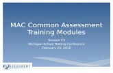 MAC Common Assessment Training Modules