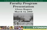 Faculty Program Presentation Glenn Rogers March 12, 2009