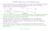 EM Decay of Hadrons