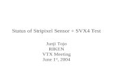 Status of Stripixel Sensor + SVX4 Test