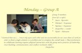 Monday – Group A