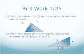 Bell Work 1/25