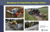 Managing and Negotiating Change Orders