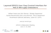 Layered EPICS User Gap Control Interface for  NSLS Mini-gap Undulators