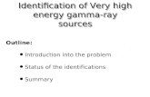 Identification of Very high energy gamma-ray sources
