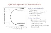 Special Properties of Nanomaterials