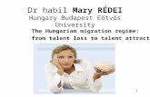 Dr habil  Mary RÉDEI Hungary Budapest Eötvös University