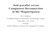 Anti-parallel versus Component Reconnection at the Magnetopause