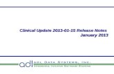 Clinical Update 2013-01-15 Release Notes  January 2013