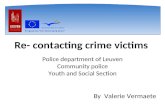 Re- contacting crime victims  Police department of Leuven Community police