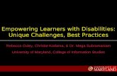 Empowering Learners with Disabilities: Unique Challenges, Best Practices