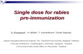 Single dose for rabies  pre-immunization