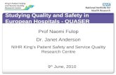 Studying Quality and Safety in European Hospitals - QUASER