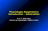 Physiologie Respiratoire Introduction - Généralités