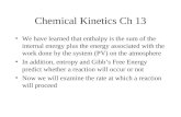 Chemical Kinetics Ch 13