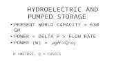 HYDROELECTRIC AND PUMPED STORAGE