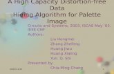 A High Capacity Distortion-free Data Hiding Algorithm for Palette Image