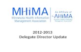 2012-2013  Delegate Director Update