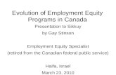 Evolution of Employment Equity Programs in Canada