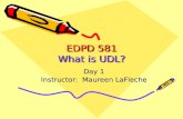 EDPD 581 What is UDL?