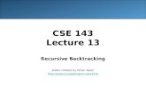CSE 143 Lecture 13