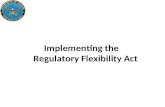 Implementing the  Regulatory Flexibility Act