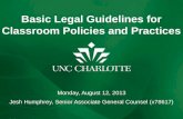 Basic Legal Guidelines for Classroom Policies and Practices