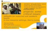 mHealth for maternal and newborn health  in low-resource settings, Sierra Leone