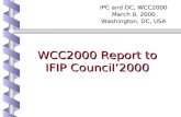 WCC2000 Report to IFIP Council’2000