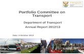 Portfolio Committee on Transport